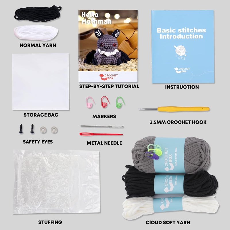 CrochetBox Crochet Kit for Beginners Adults - Starters Crochet Kit, Beginners Crocheting Kitting for Adults Teen, Craft Gifts with Crochets Yarns, Hook, Step-by-Step Video, Instruction - Image 3